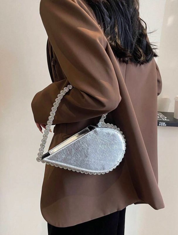 Дамска чанта Сребърно сърце